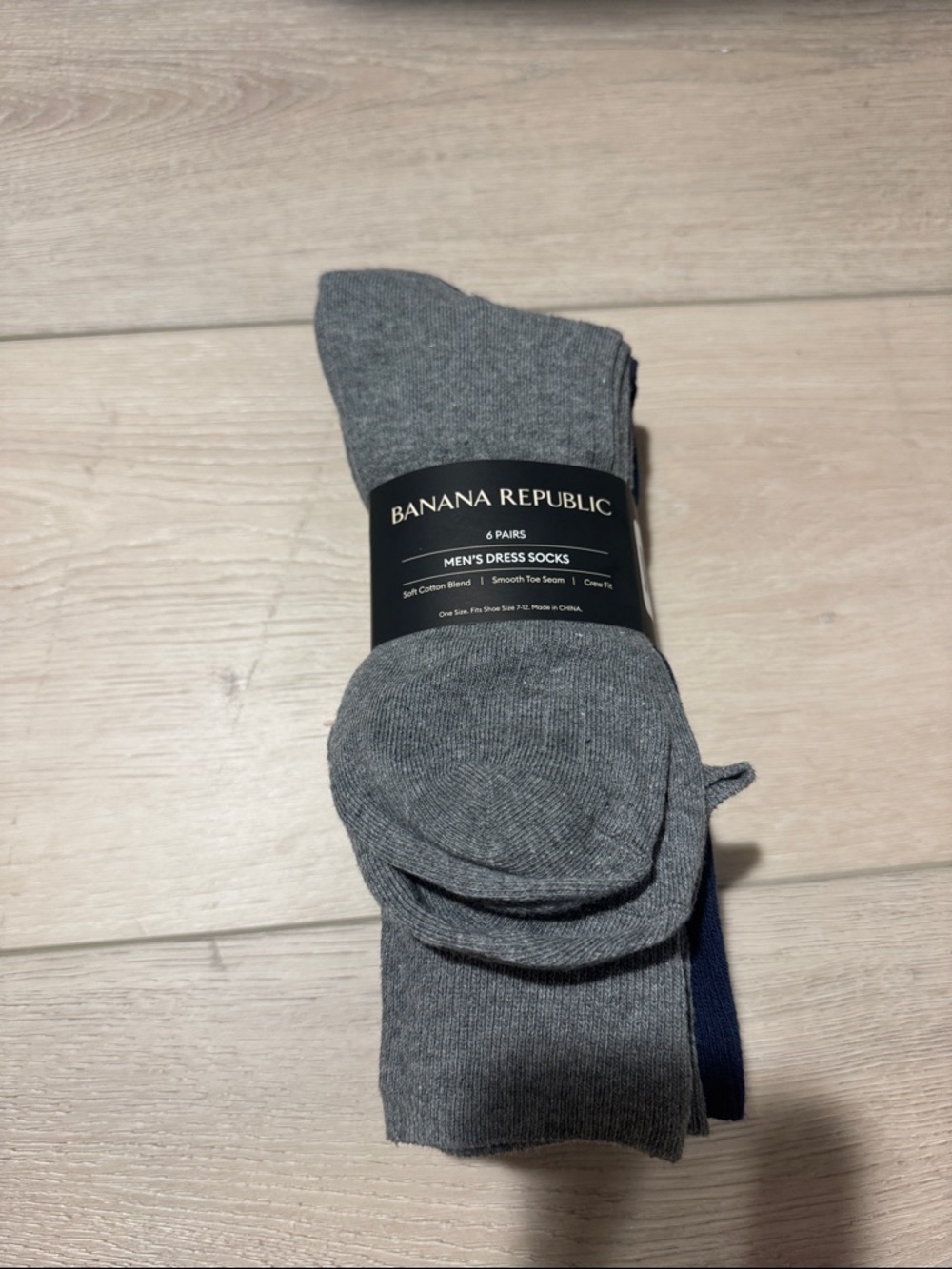 Banana Republic Men's Dress Socks - Gray with Navy Accent